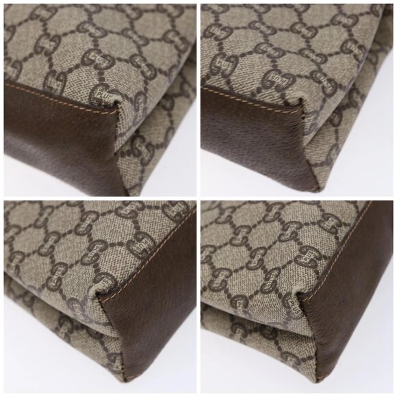 GUCCI GG Plus Supreme Shoulder Bag PVC Beige Gold Auth 137701 - Picture 16 of 16